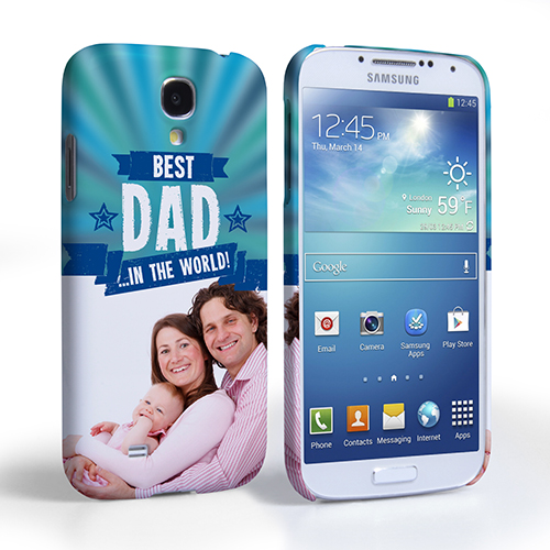Caseflex Samsung Galaxy S4 Best Dad in the World (Blue) Case/Cover