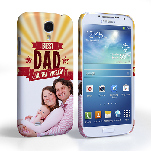 Caseflex Samsung Galaxy S4 Best Dad in the World (Red) Case/Cover