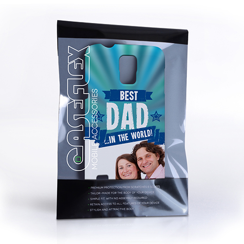 Caseflex Samsung Galaxy S5 Best Dad in the World (Blue) Case/Cover
