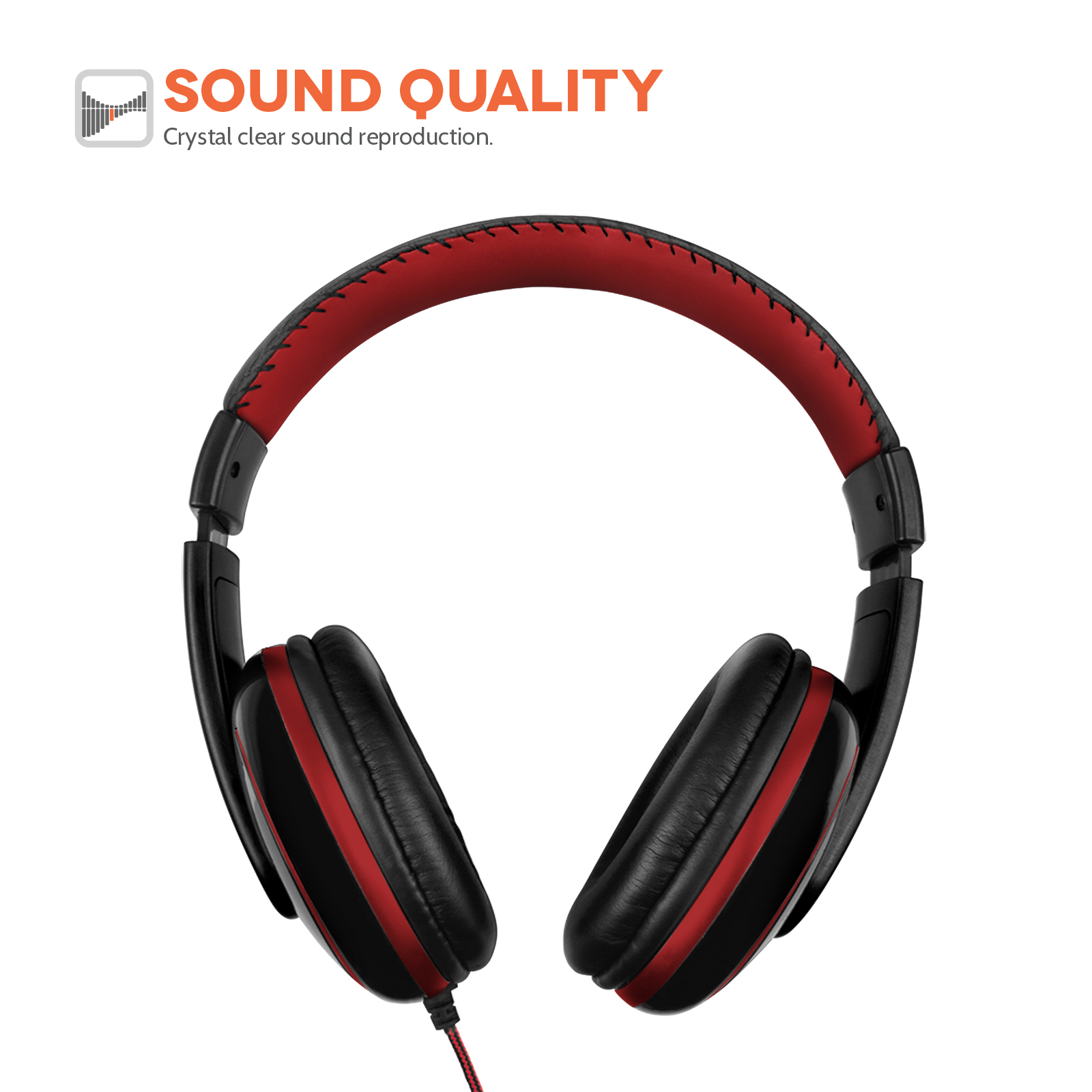 Audiance A2 Headphones - Black/Red