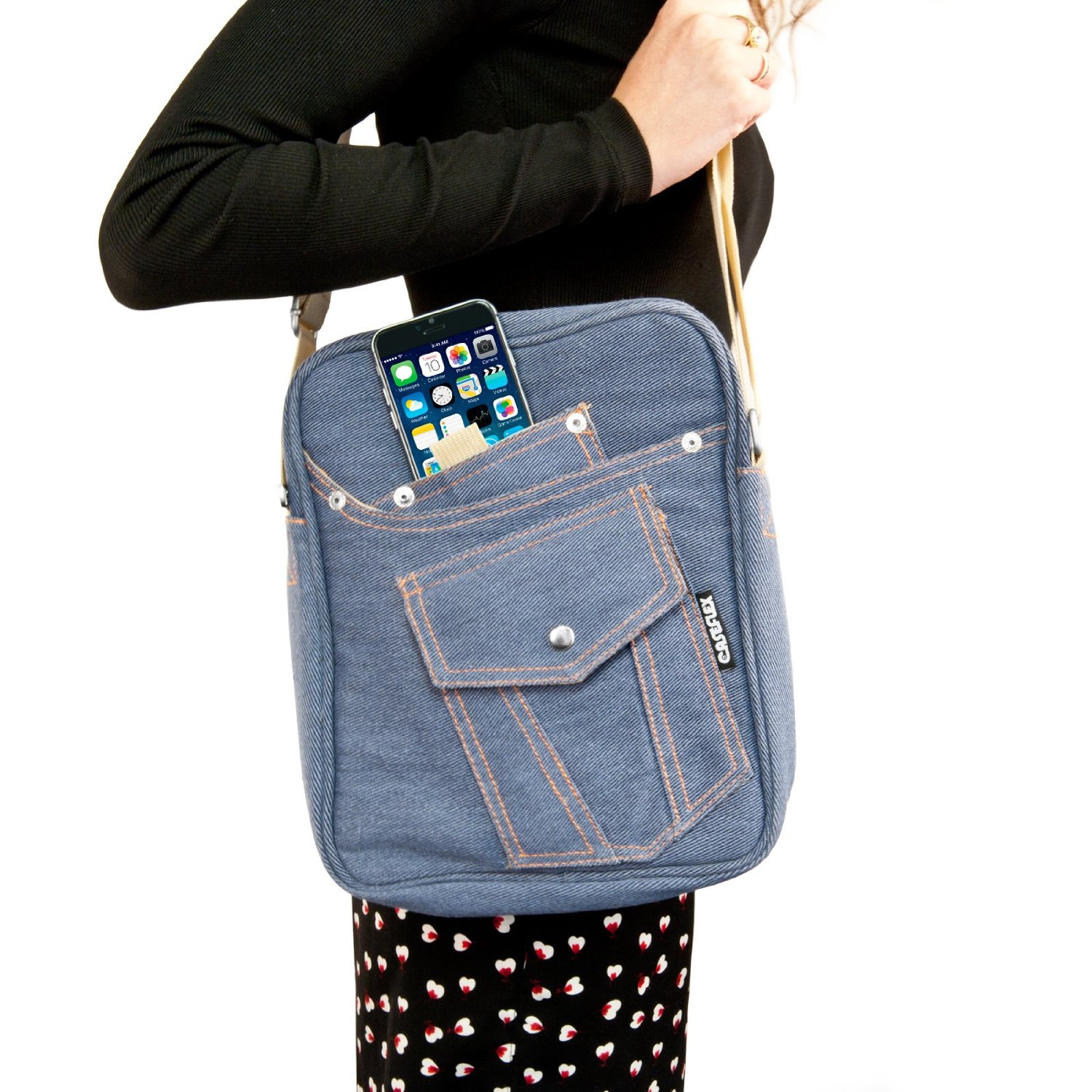 Caseflex Denim Tablet Bag - Blue
