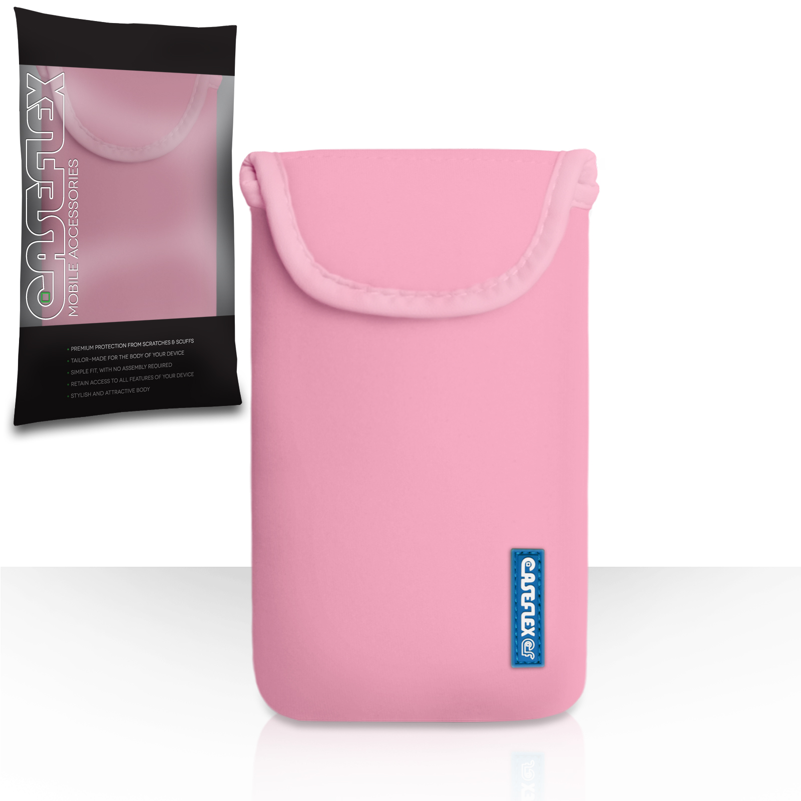 Caseflex Baby Pink Neoprene Pouch (L)