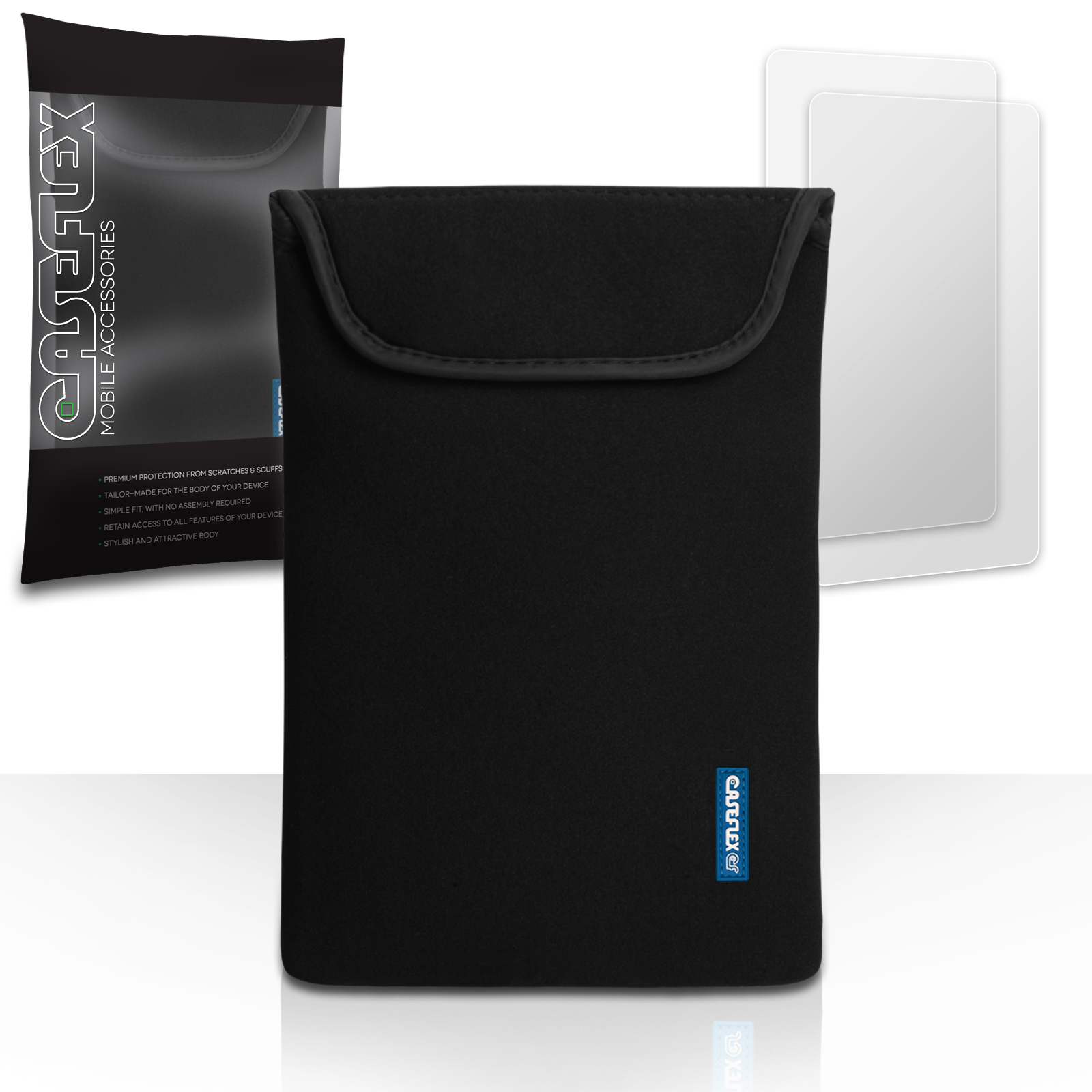 Caseflex 10 Inch Black Neoprene Pouch - Tablet (M) 
