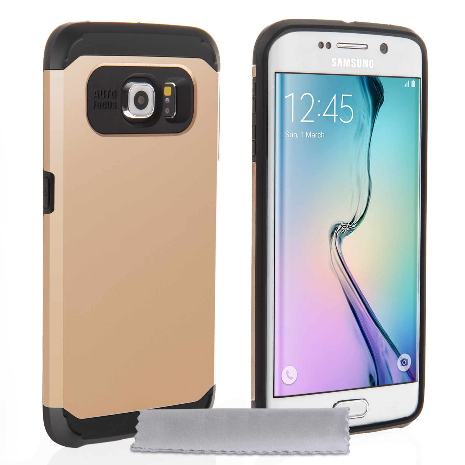 Caseflex Samsung Galaxy S6 Edge Tough Armor - Champage Gold Case