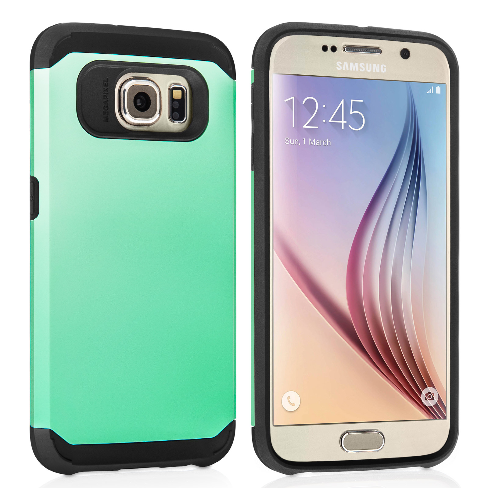 Caseflex Samsung Galaxy S6 Tough Armor - Mint Green Case