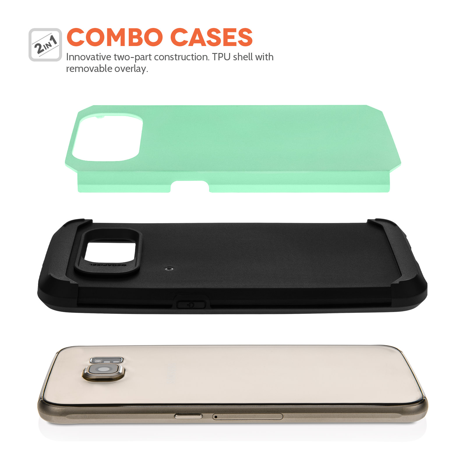Caseflex Samsung Galaxy S6 Tough Armor - Mint Green Case