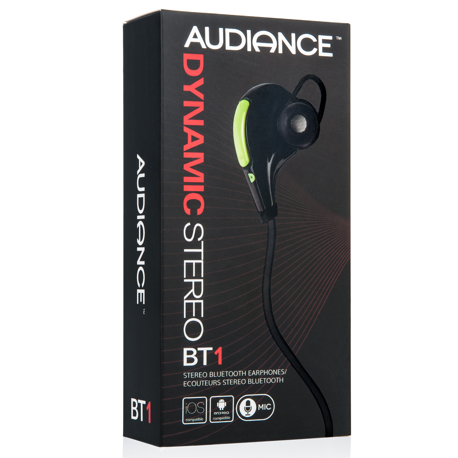 Audiance Wireless Bluetooth V 4.0 Sports Headphone -Black / Green