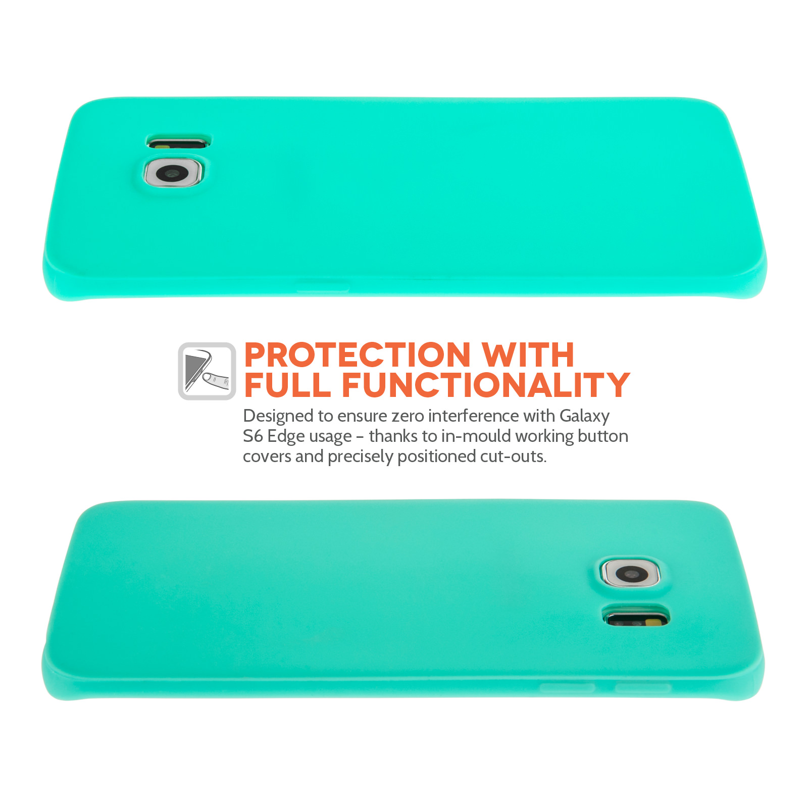 Yousave Accessories Samsung Galaxy S6 Edge New Slim Ultra Thin Gel - Solid Light Blue (Mint Green) Case