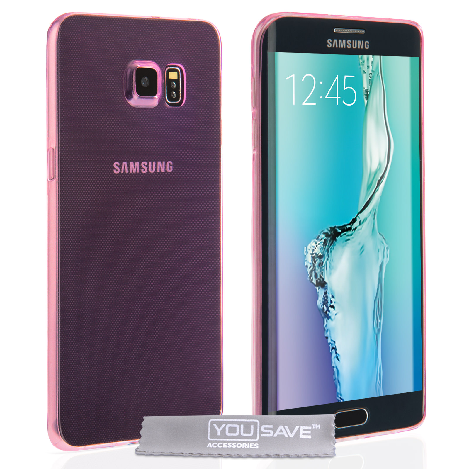 Yousave Accessories Samsung Galaxy S6 Edge Plus Ultra Thin Gel -Pink Case