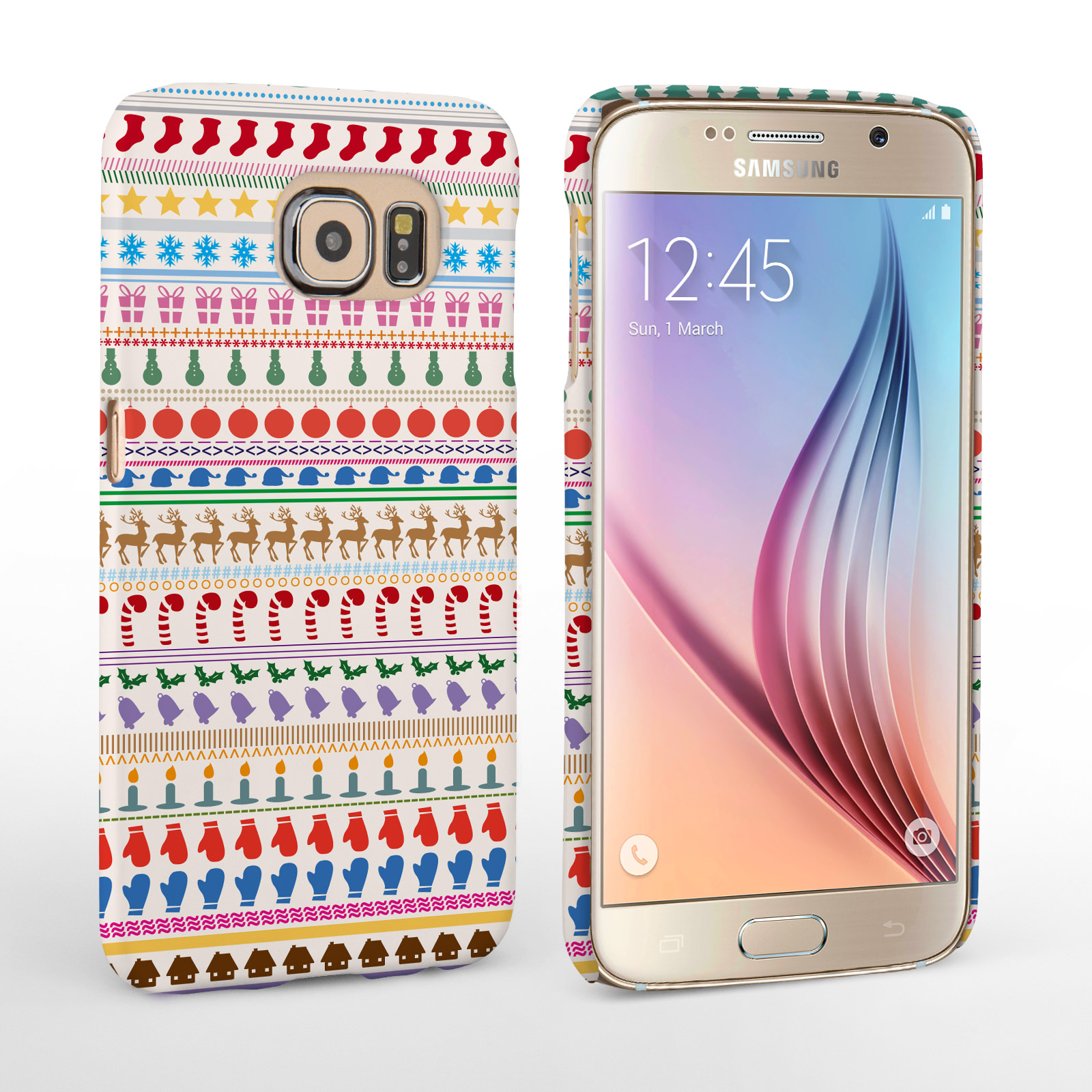 Caseflex Samsung Galaxy S6 Christmas Pattern Hard Case