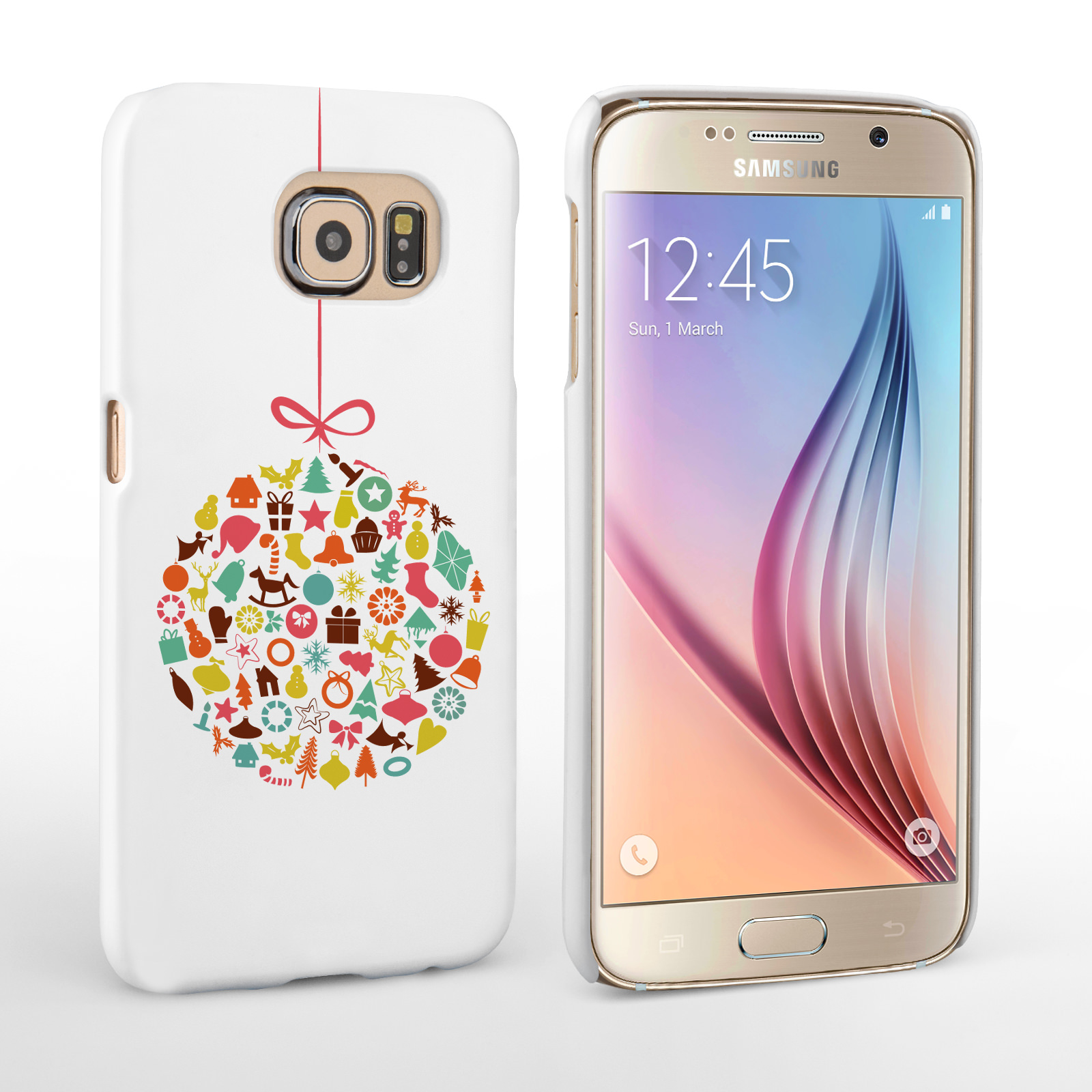 Caseflex Samsung Galaxy S6 Christmas Bauble Decorations Hard Case