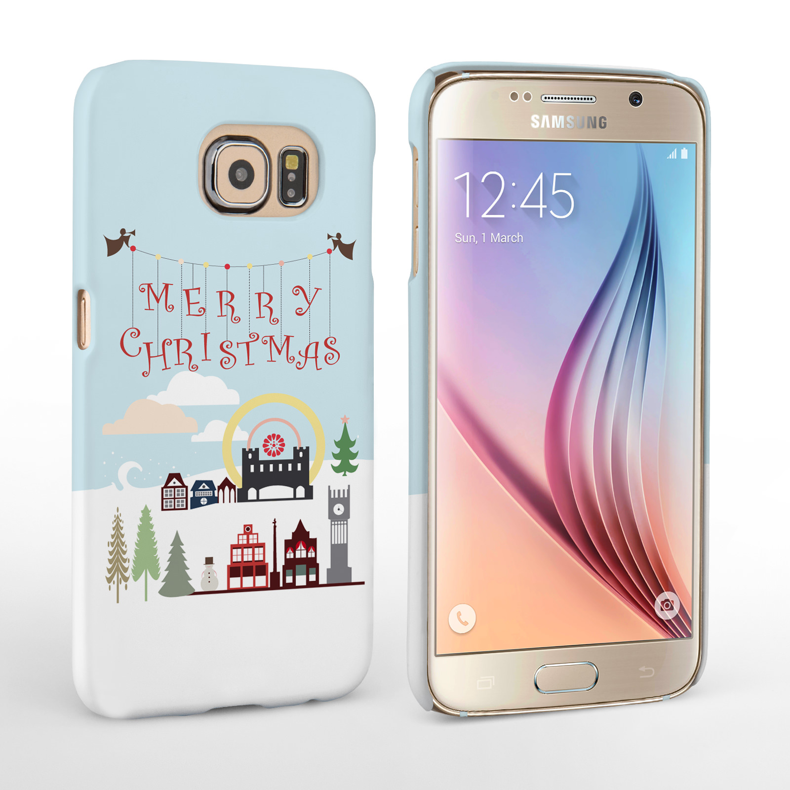 Caseflex Samsung Galaxy S6  Merry Christmas Pattern Hard Case