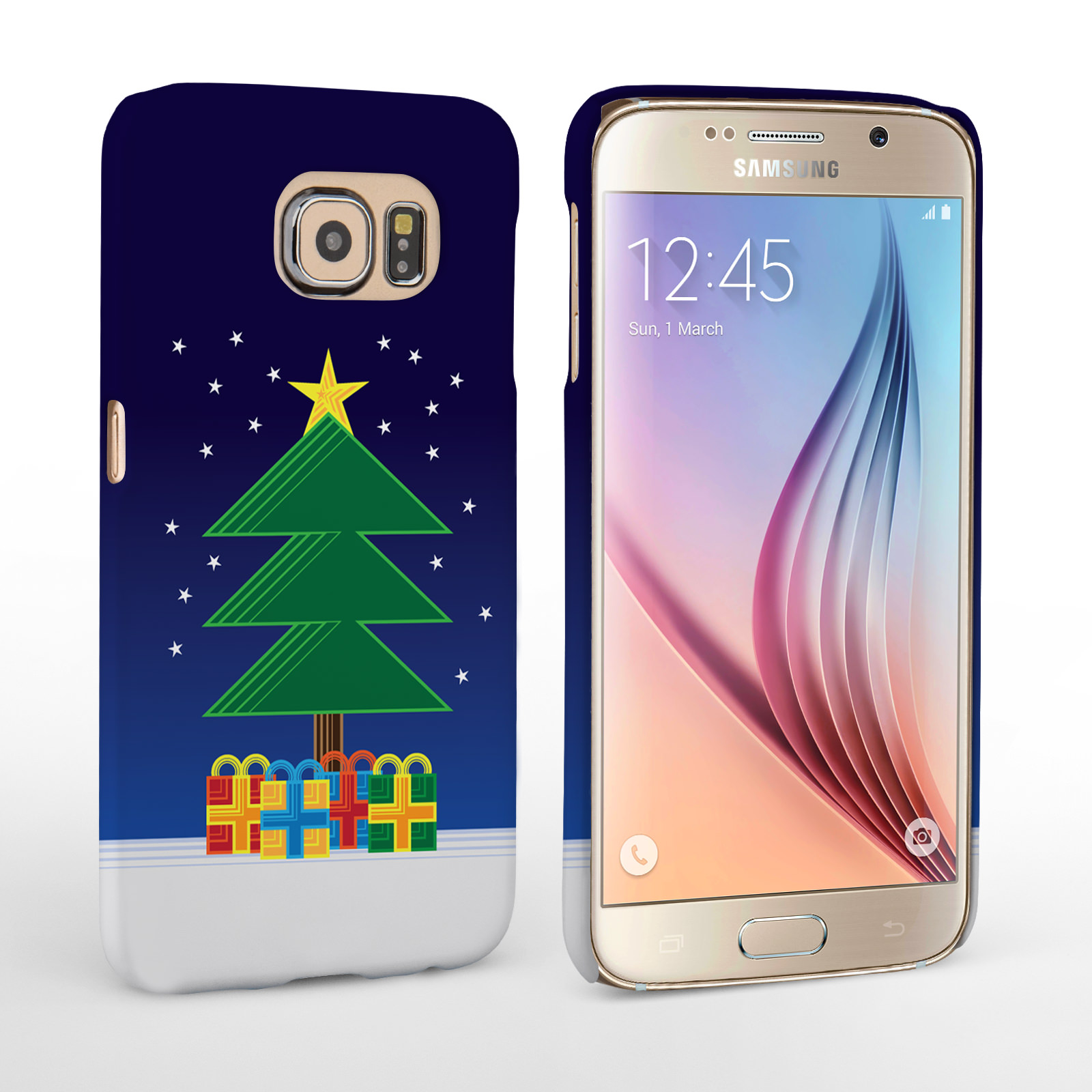 Caseflex Samsung Galaxy S6 Christmas Night Tree & Presents Hard Case