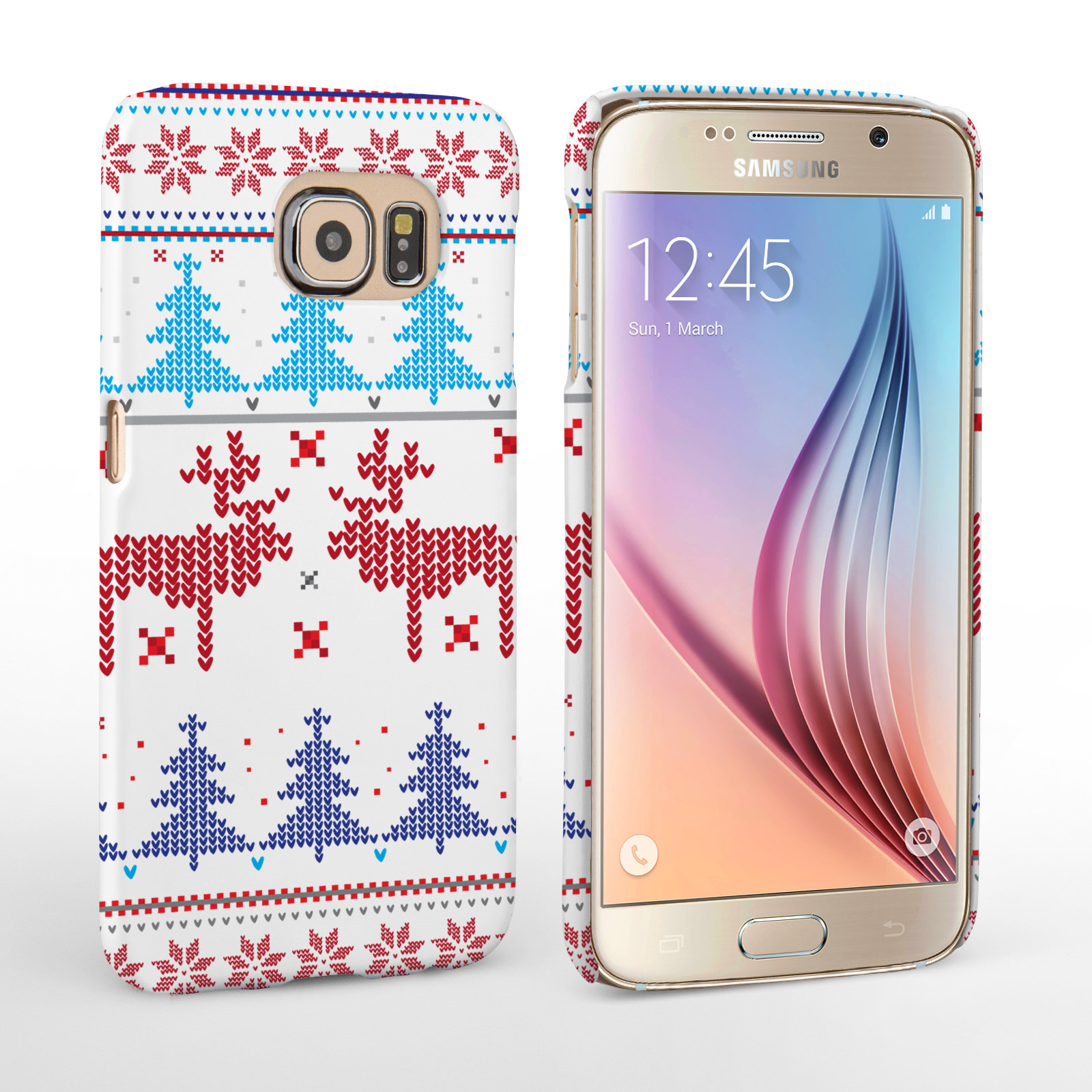Caseflex Samsung Galaxy S6 Christmas Heart Reindeer Tree Jumper Hard Case