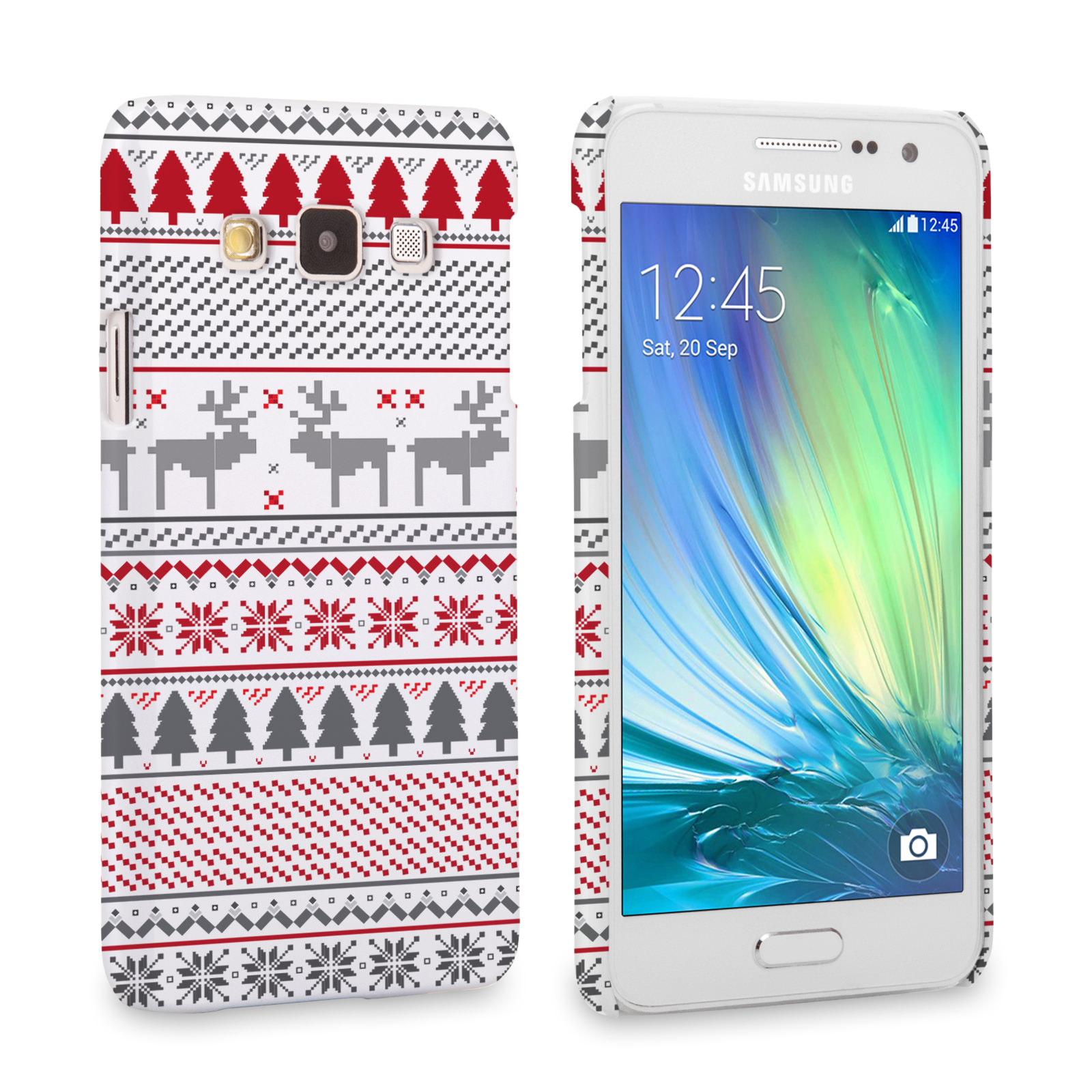 Caseflex Samsung Galaxy A3 Fairisle Reindeer Christmas Jumper 