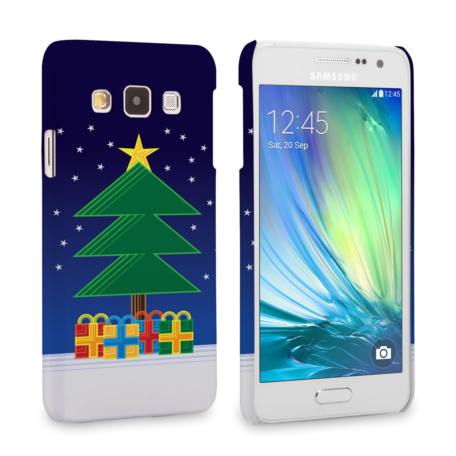 Caseflex Samsung Galaxy A3 Christmas Night Tree & Presents Hard Case