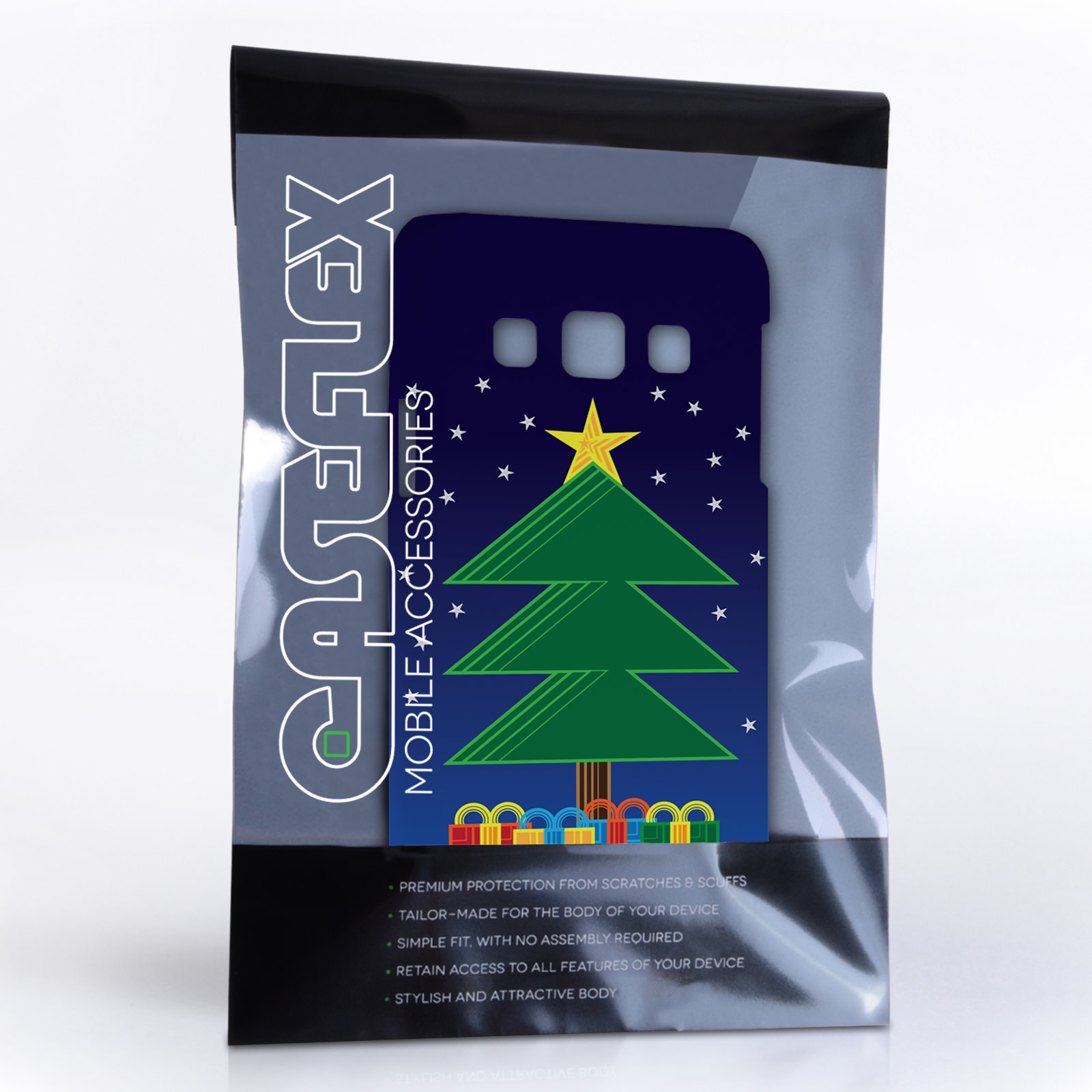 Caseflex Samsung Galaxy A3 Christmas Night Tree & Presents Hard Case