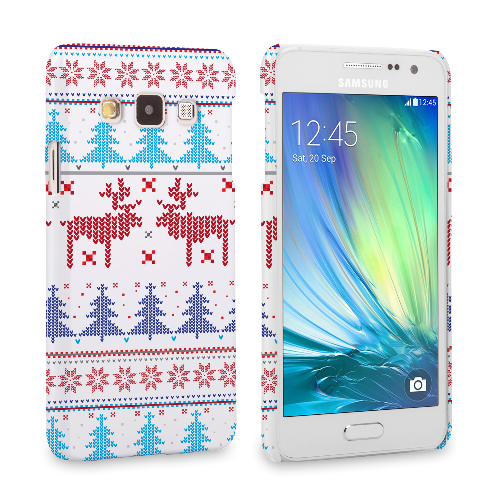 Caseflex Samsung Galaxy A3 Christmas Heart Reindeer Tree Jumper Hard Case