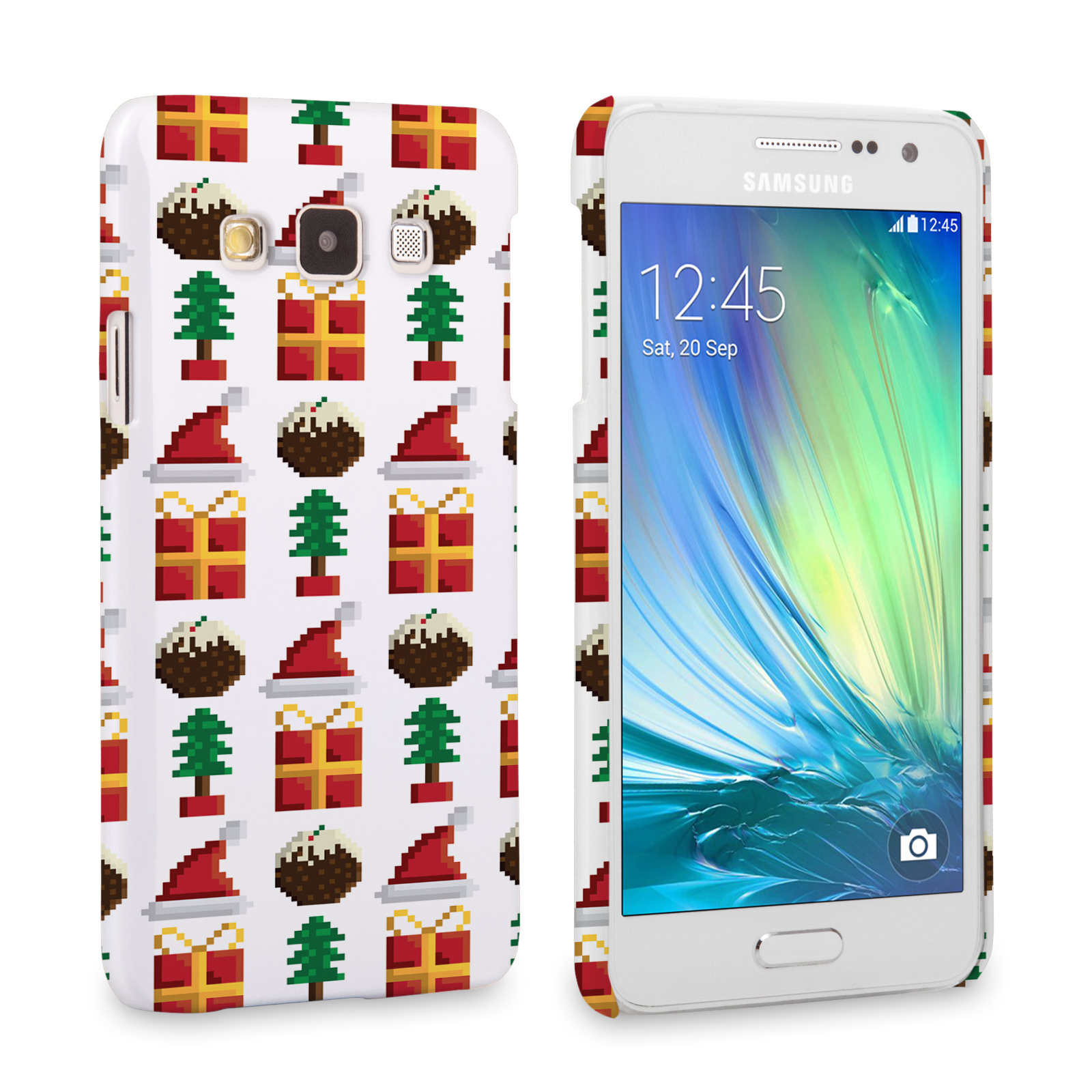 Caseflex Samsung Galaxy A3 Retro Game Christmas Presents & Pudding Hard Case
