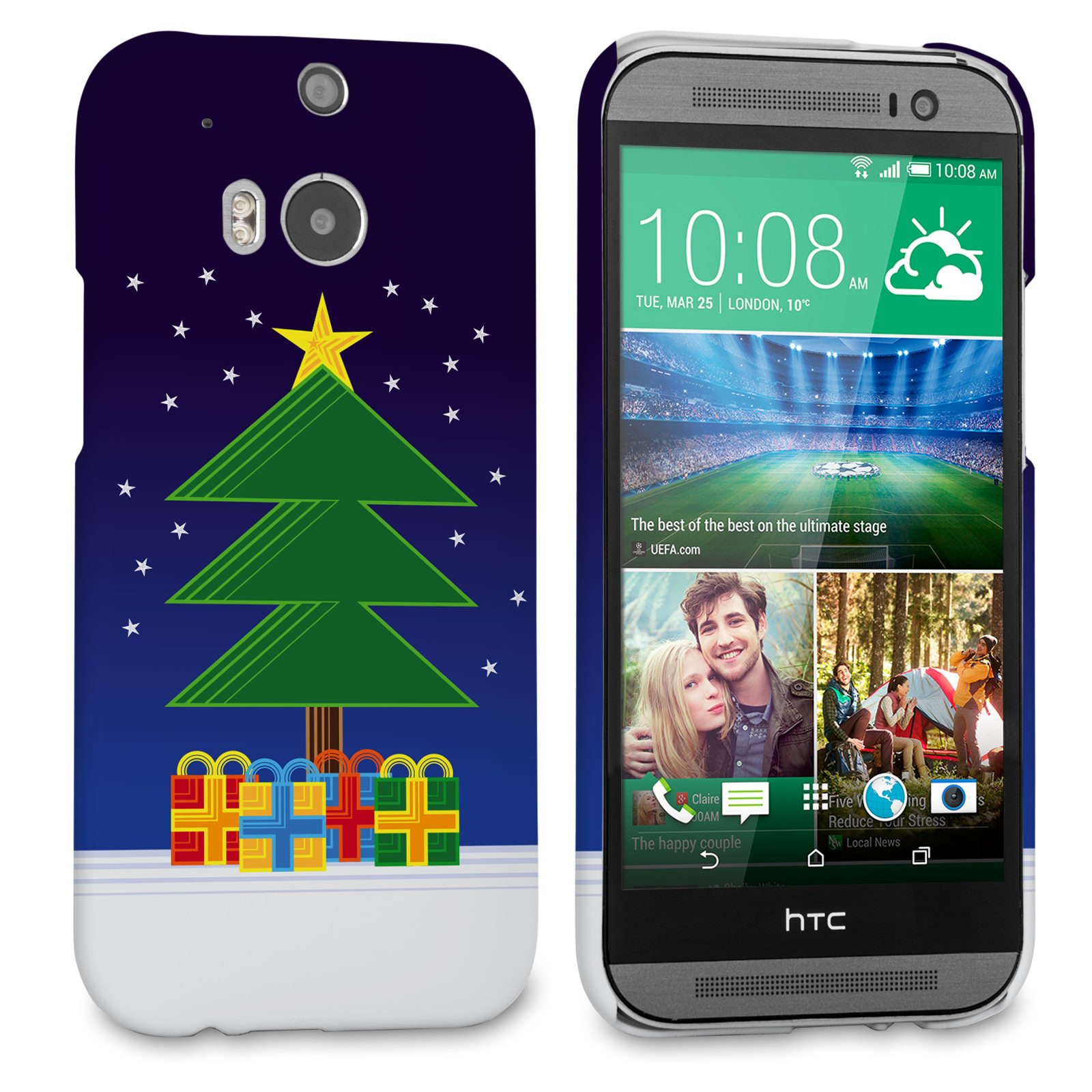 Caseflex HTC One M8 Christmas Tree & Presents Hard Case
