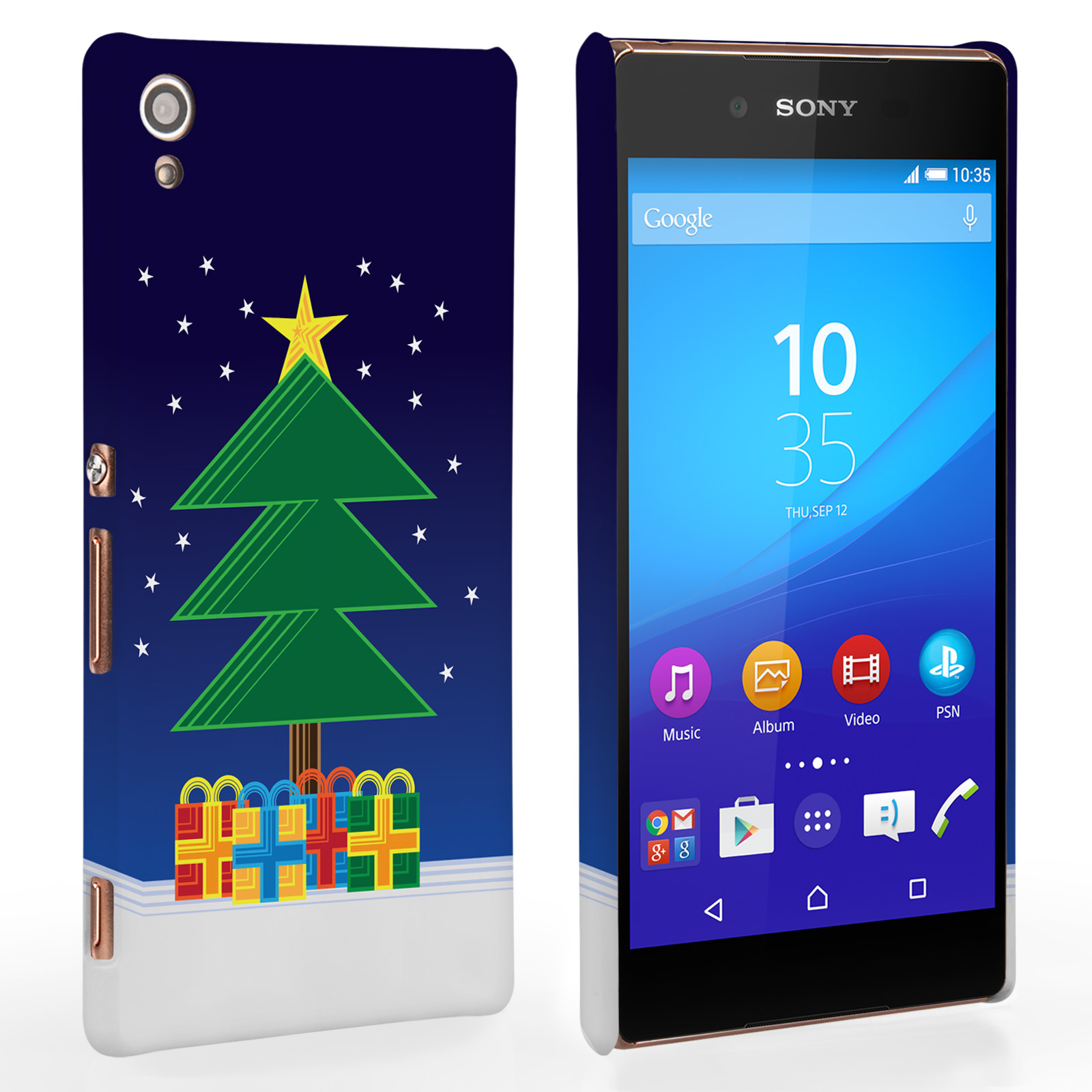 Caseflex Sony Xperia Z3+ Christmas Night Tree & Presents Hard Case