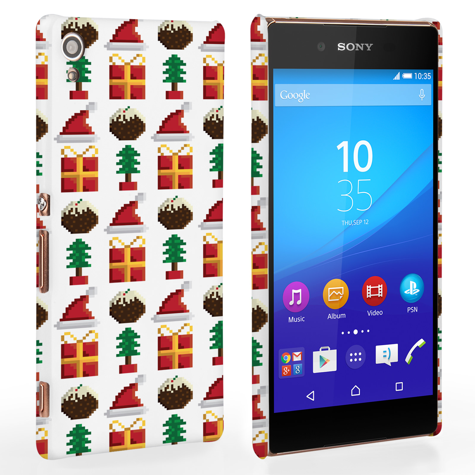 Caseflex Sony Xperia Z3+ Retro Game Christmas Presents & Pudding Hard Case