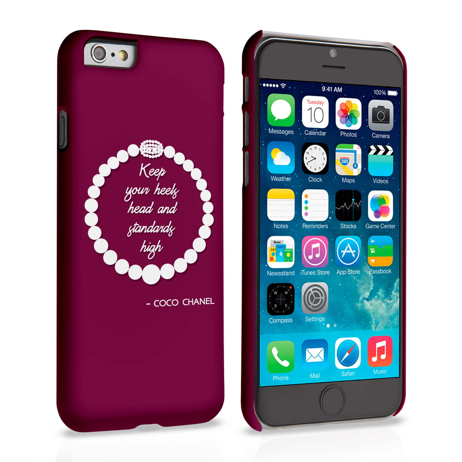 Caseflex iPhone 6 and 6s Chanel Diamond & Pearls Quote Case