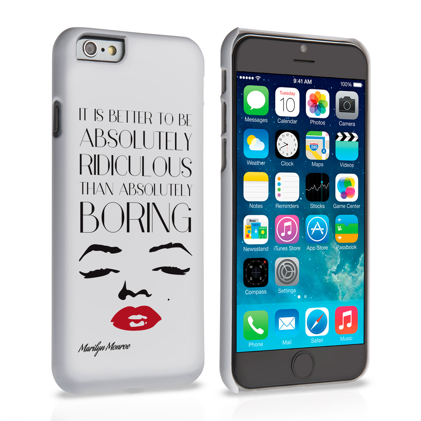 Caseflex iPhone 6 and 6s Marilyn Monroe Face Quote Case