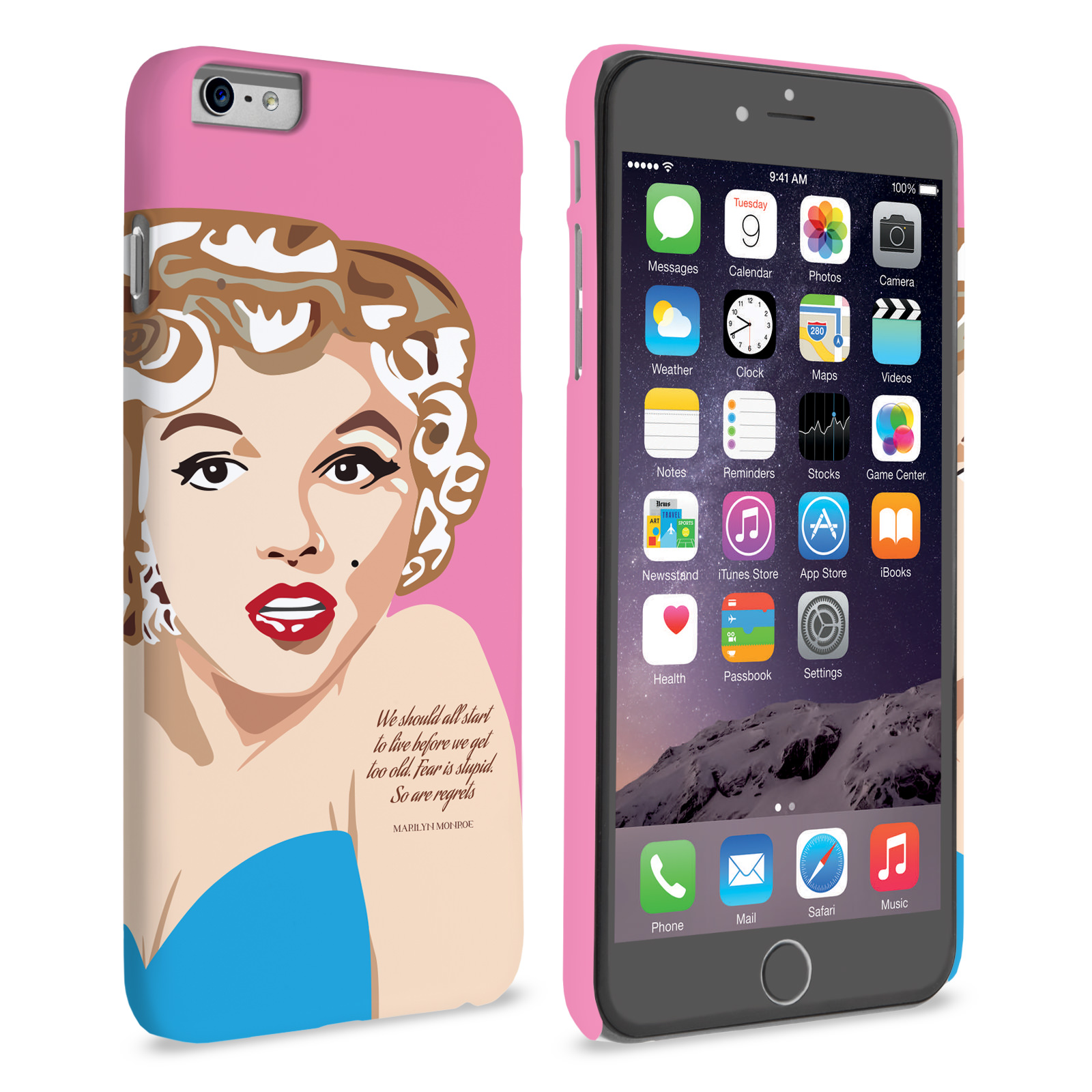 Caseflex iPhone 6 Plus and 6s Plus Marilyn Monroe ‘Fear is Stupid’ Quote Case