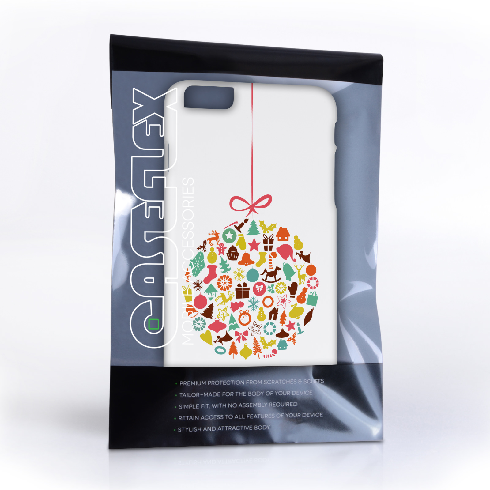 Caseflex iPhone 6 Plus and 6s Plus Christmas Bauble Decorations Hard Case