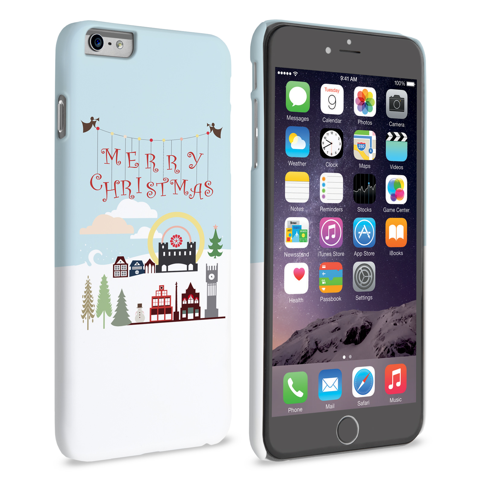 Caseflex iPhone 6 Plus and 6s Plus  Merry Christmas Pattern Hard Case