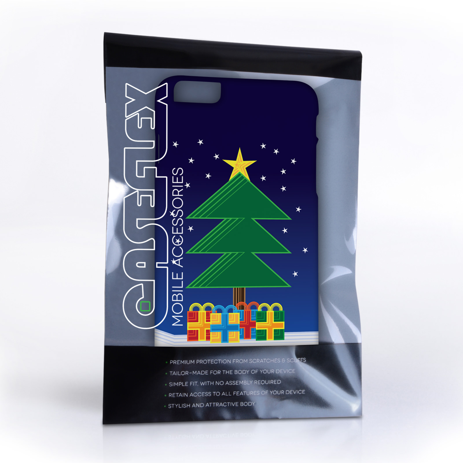 Caseflex iPhone 6 Plus and 6s Plus Christmas Night Tree & Presents Hard Case