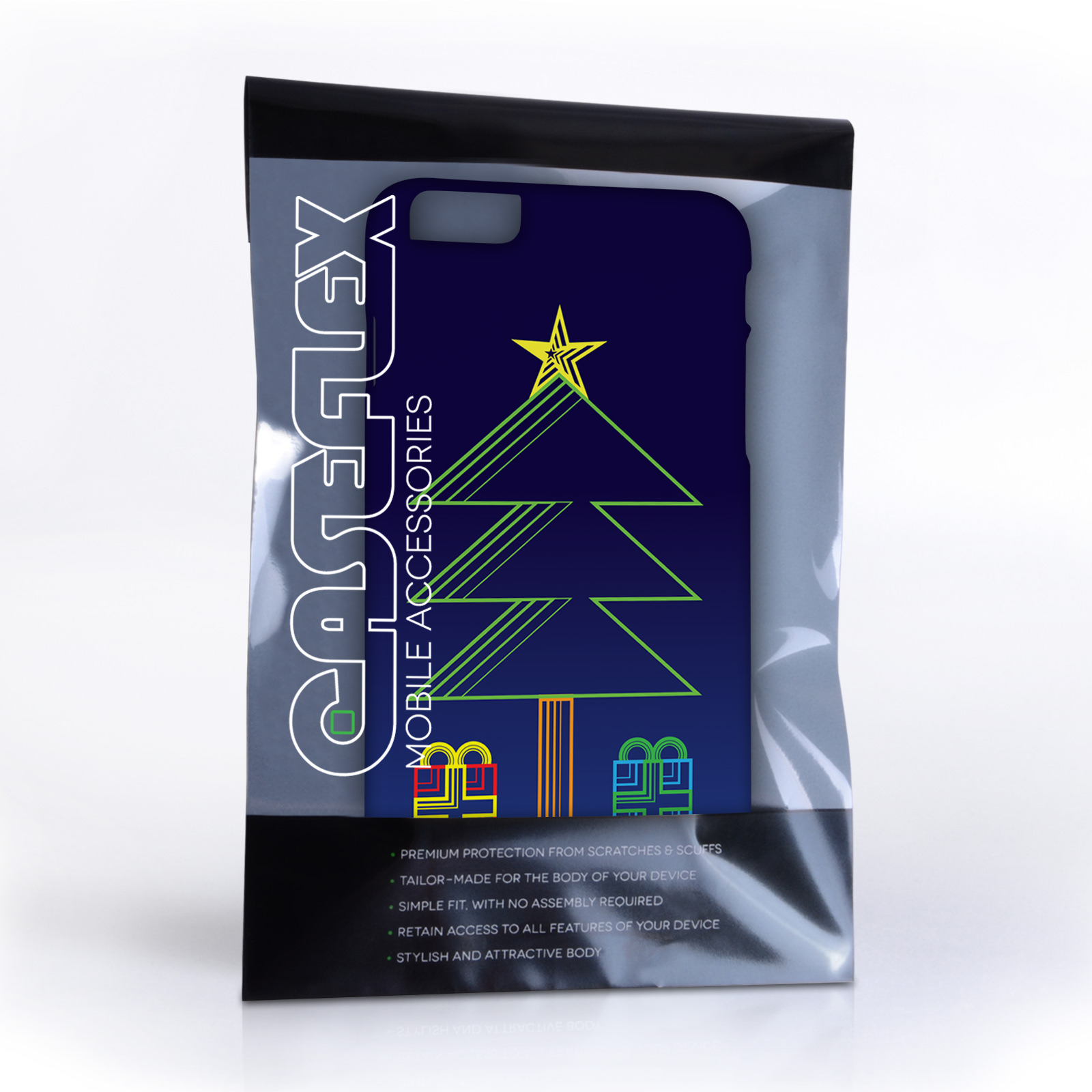 Caseflex iPhone 6 Plus and 6s Plus Christmas Tree & Presents Hard Case