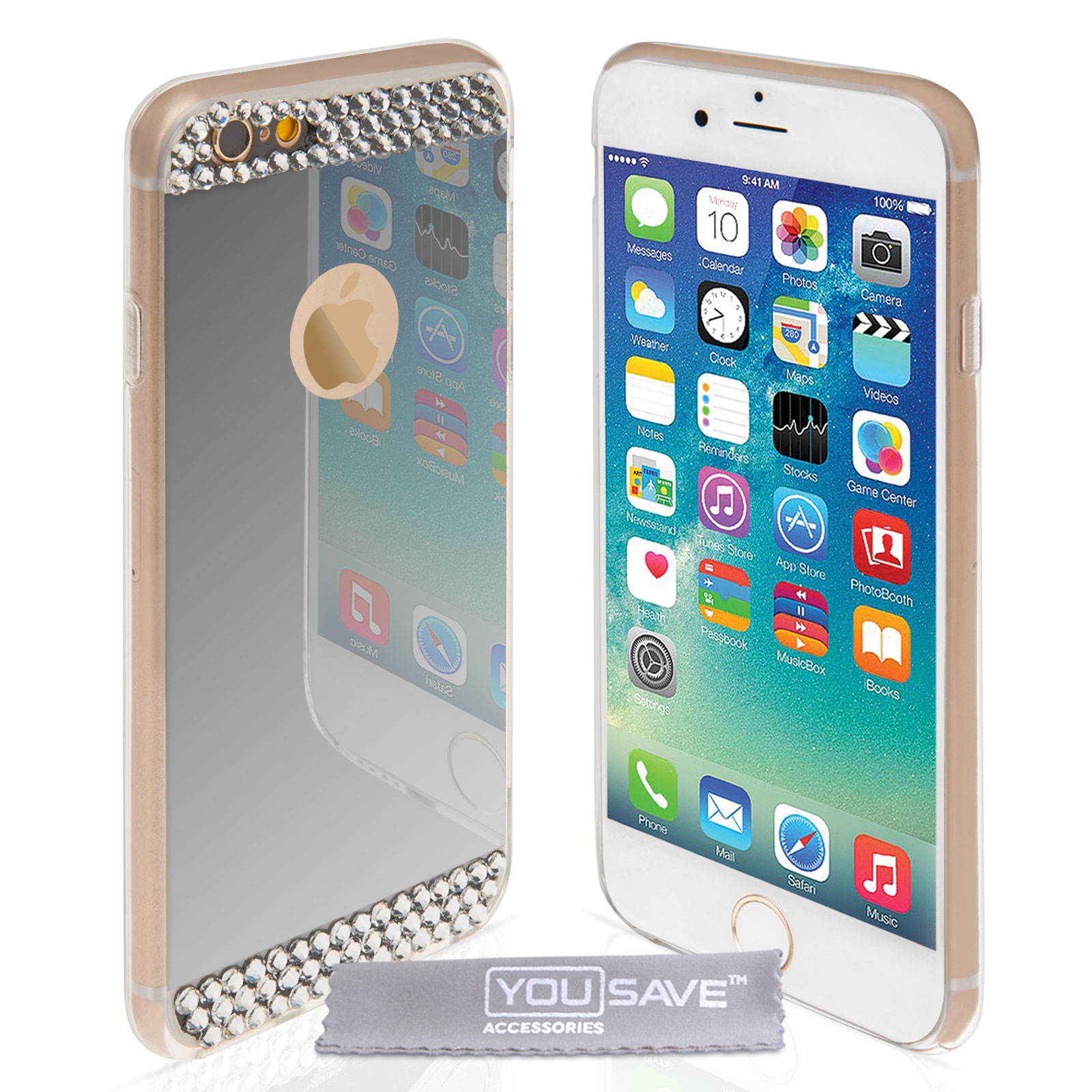 Yousave Accessories iPhone 6 and 6s Mirror Diamond Case - Silver