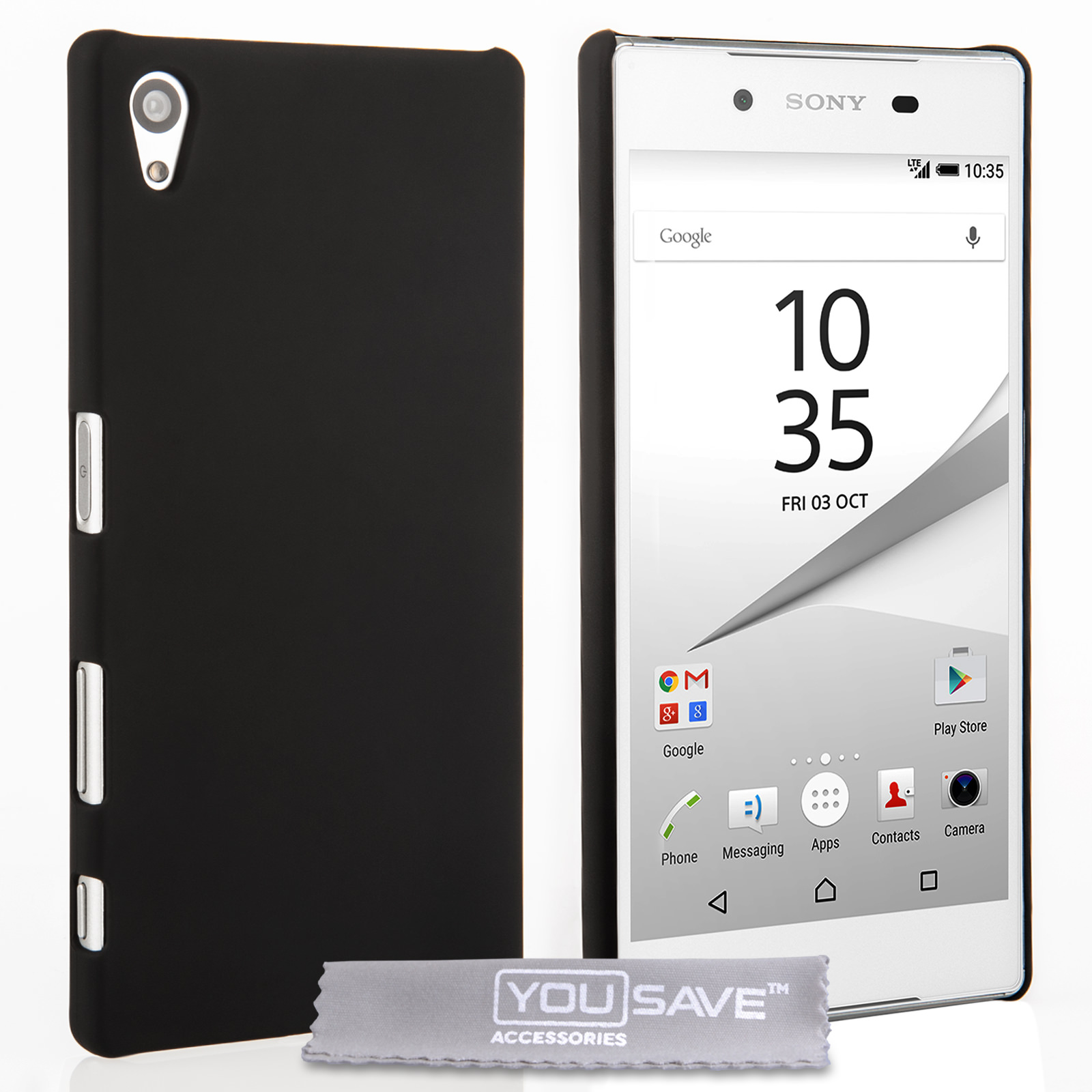 YouSave Accessories Sony Xperia Z5 Hard Hybrid Case - Black