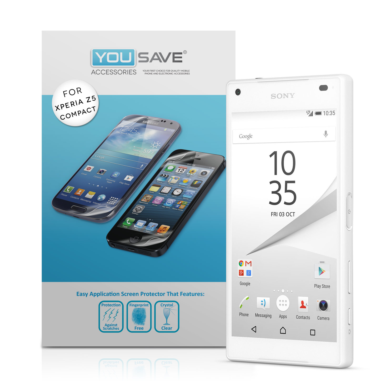 YouSave Accessories Sony Xperia Z5 Compact Screen Protectors x5