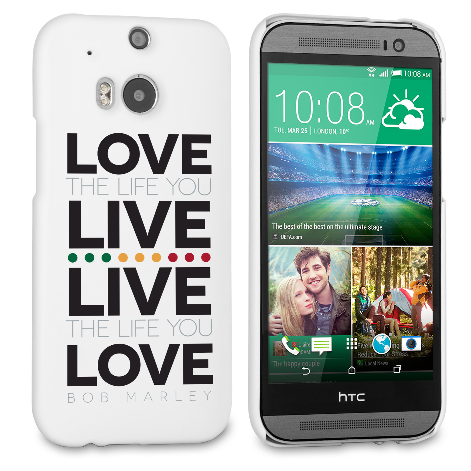 Caseflex HTC One M8 Bob Marley Quote Case