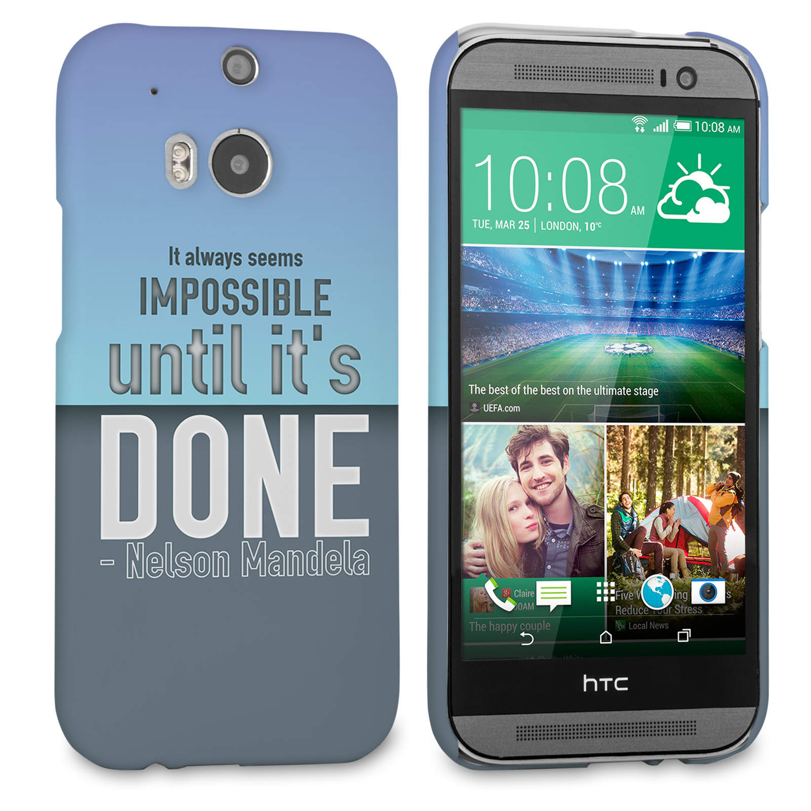 Caseflex HTC One M8 Nelson Mandela Quote Case