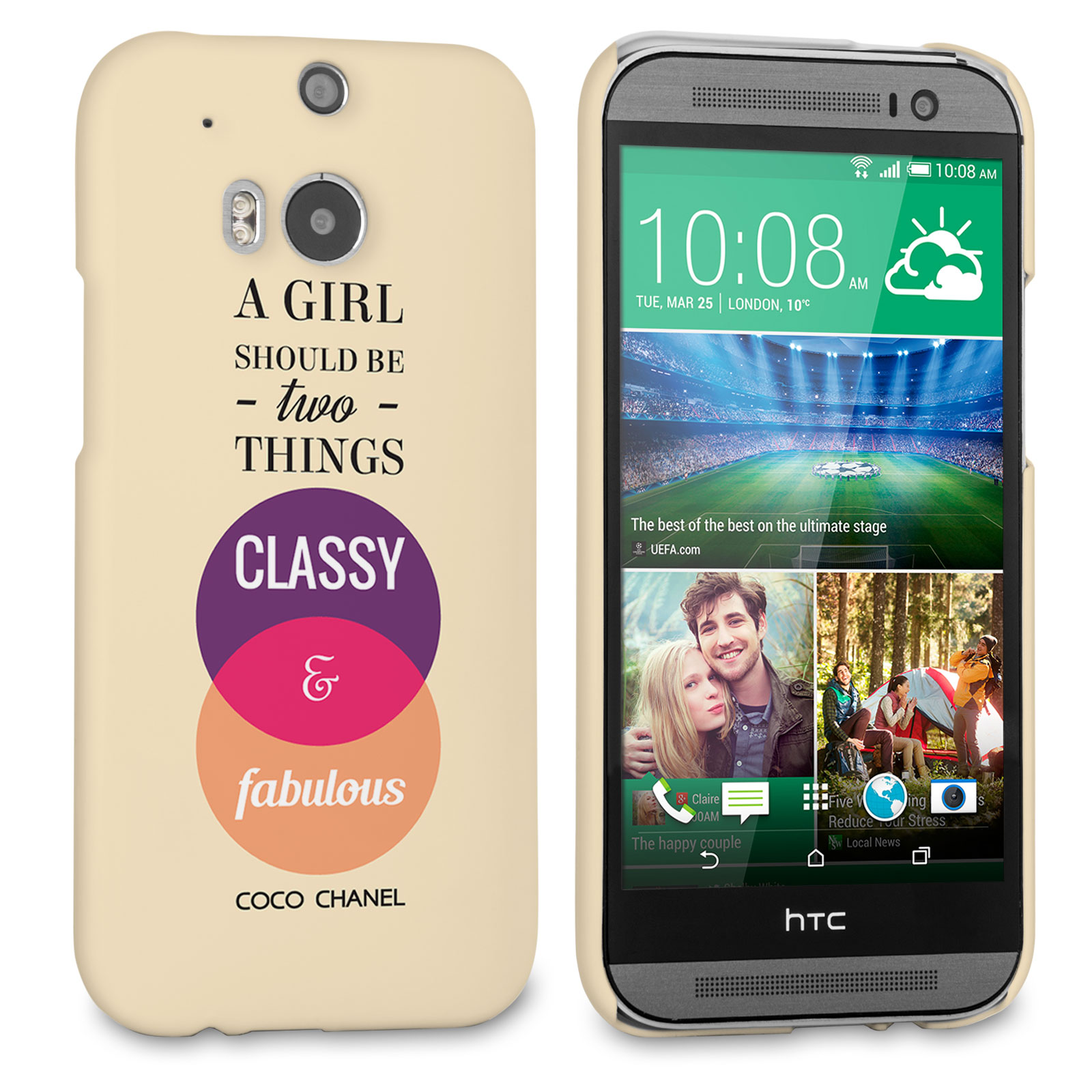Caseflex HTC One M8 Chanel ‘Classy and Fabulous’ Quote Case