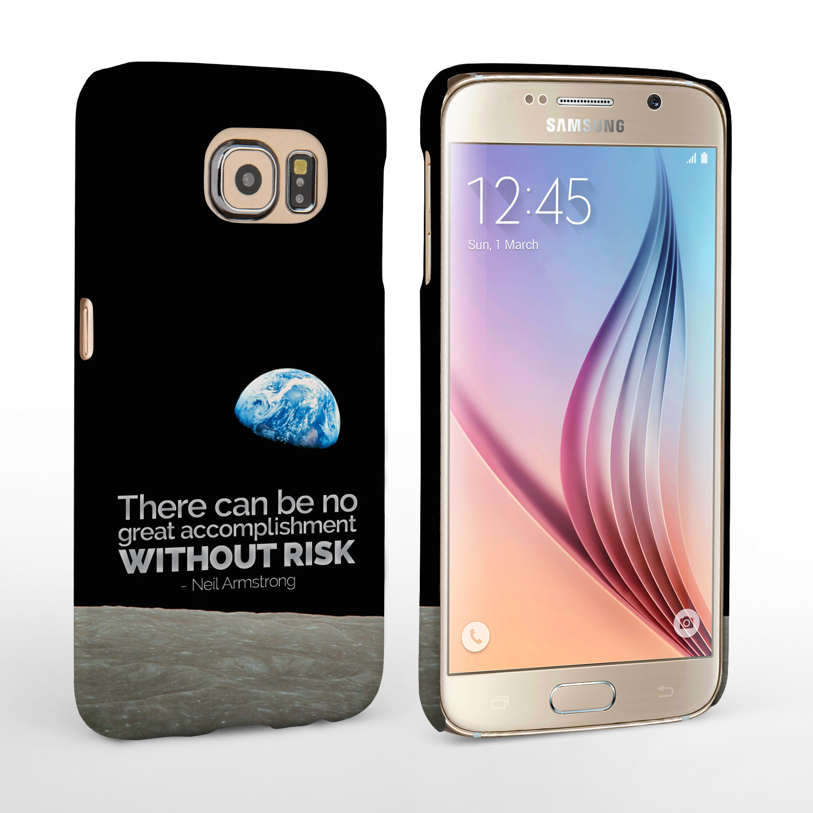 Caseflex Samsung Galaxy S6 Neil Armstrong Quote Case