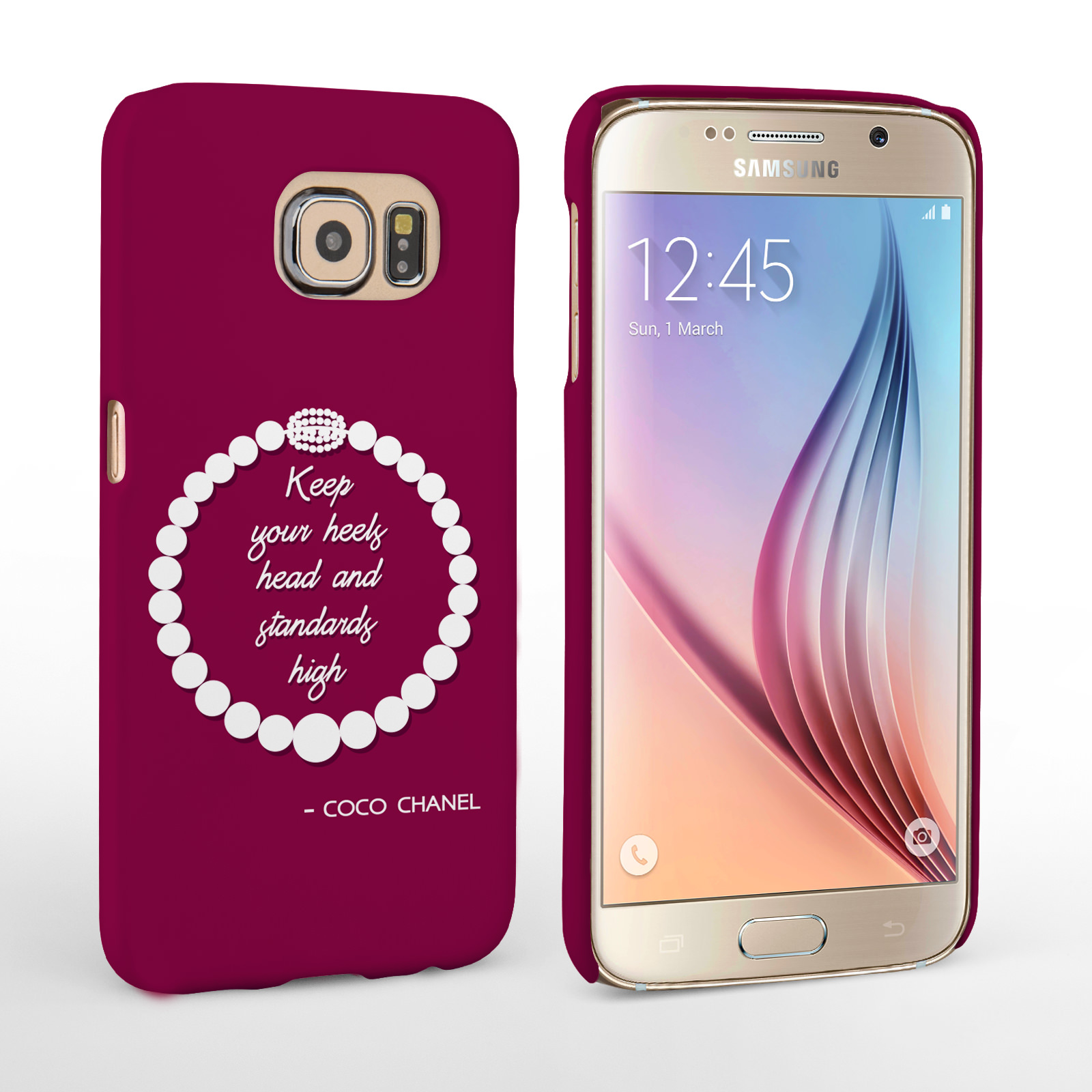 Caseflex Samsung Galaxy S6 Chanel Diamond & Pearls Quote Case