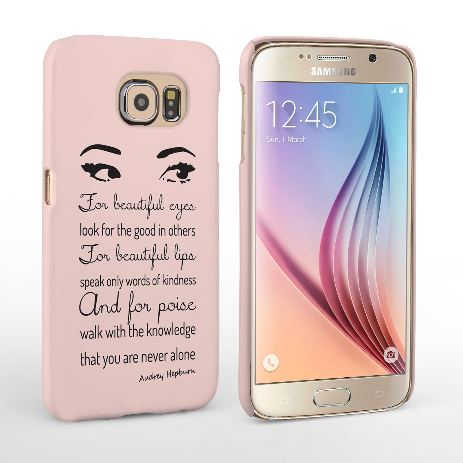 Caseflex Samsung Galaxy S6 Audrey Hepburn ‘Eyes’ Quote Case
