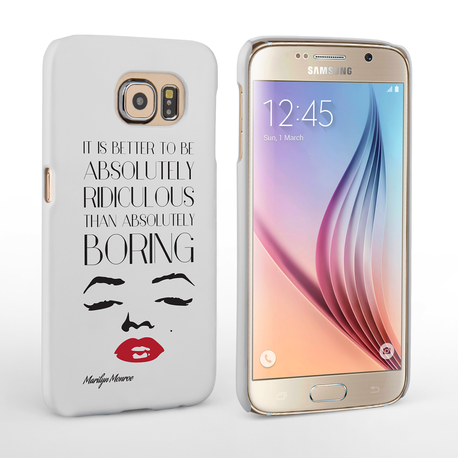 Caseflex Samsung Galaxy S6 Marilyn Monroe Face Quote Case