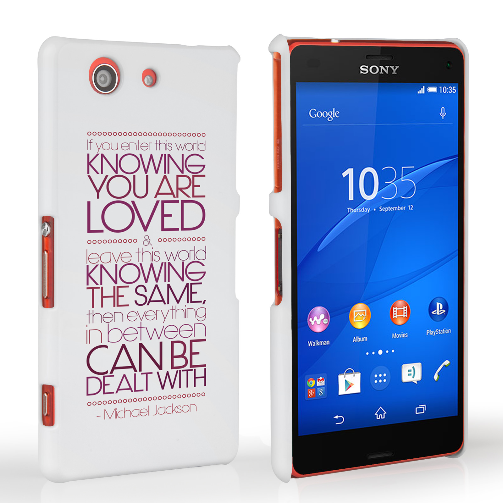 Caseflex Sony Xperia Z3 Compact Michael Jackson Quote Case