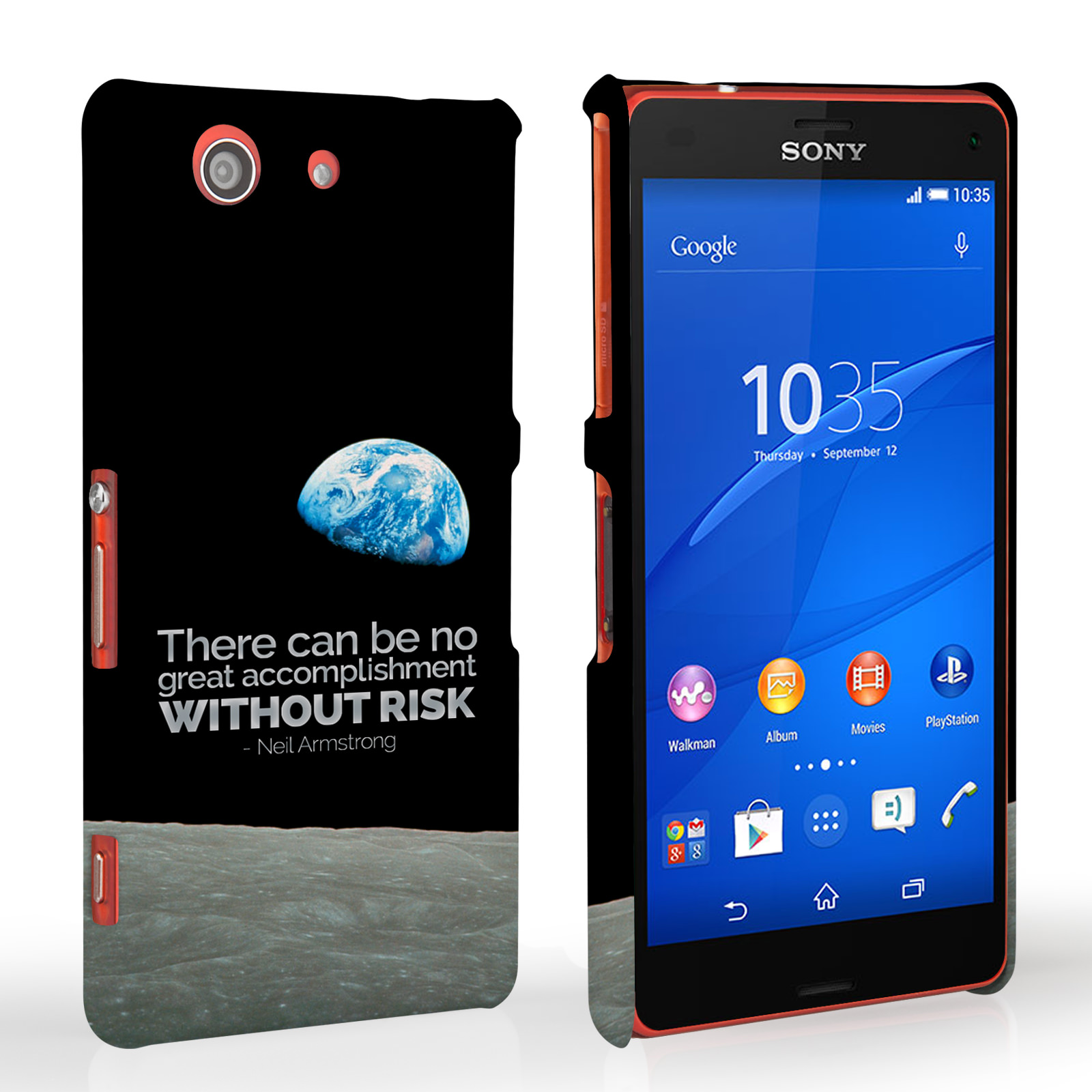 Caseflex Sony Xperia Z3 Compact Neil Armstrong Quote Case