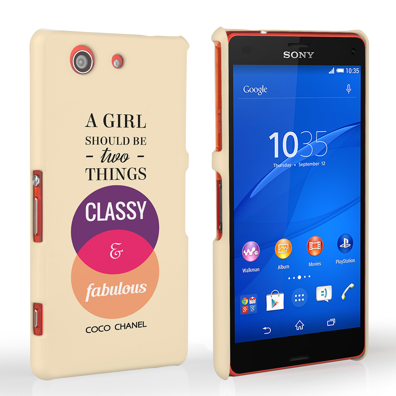 Caseflex Sony Xperia Z3 Compact Chanel ‘Classy and Fabulous’ Quote Case