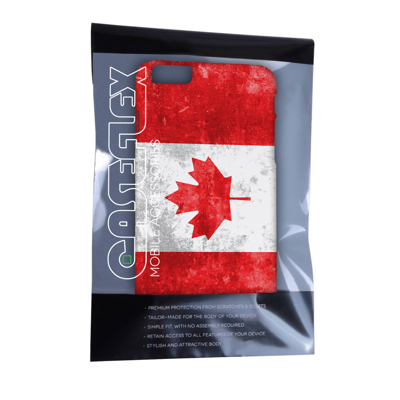 Caseflex iPhone 6 Plus and 6s Plus Retro Canada Flag Case