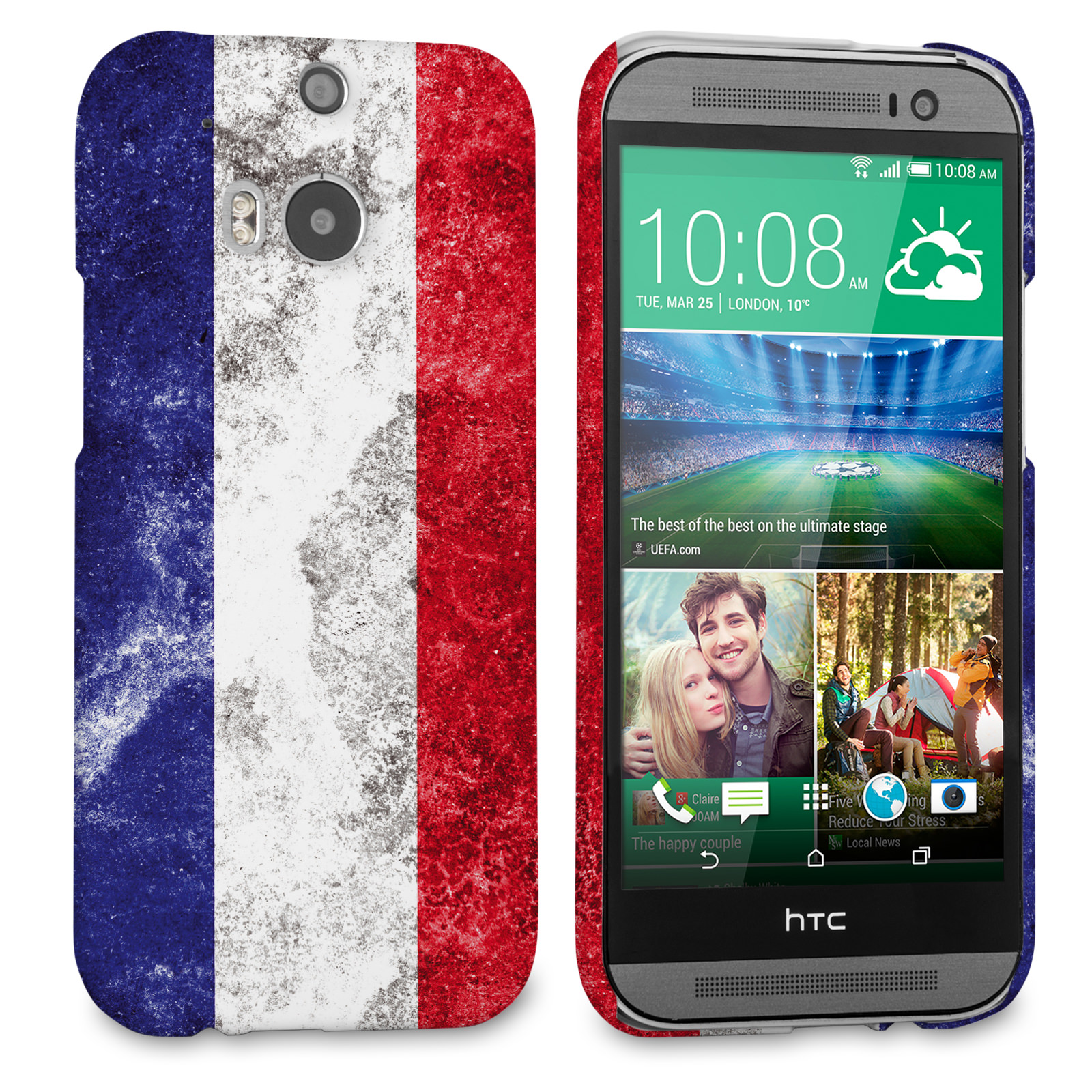 Caseflex HTC One M8 Retro France Flag Case