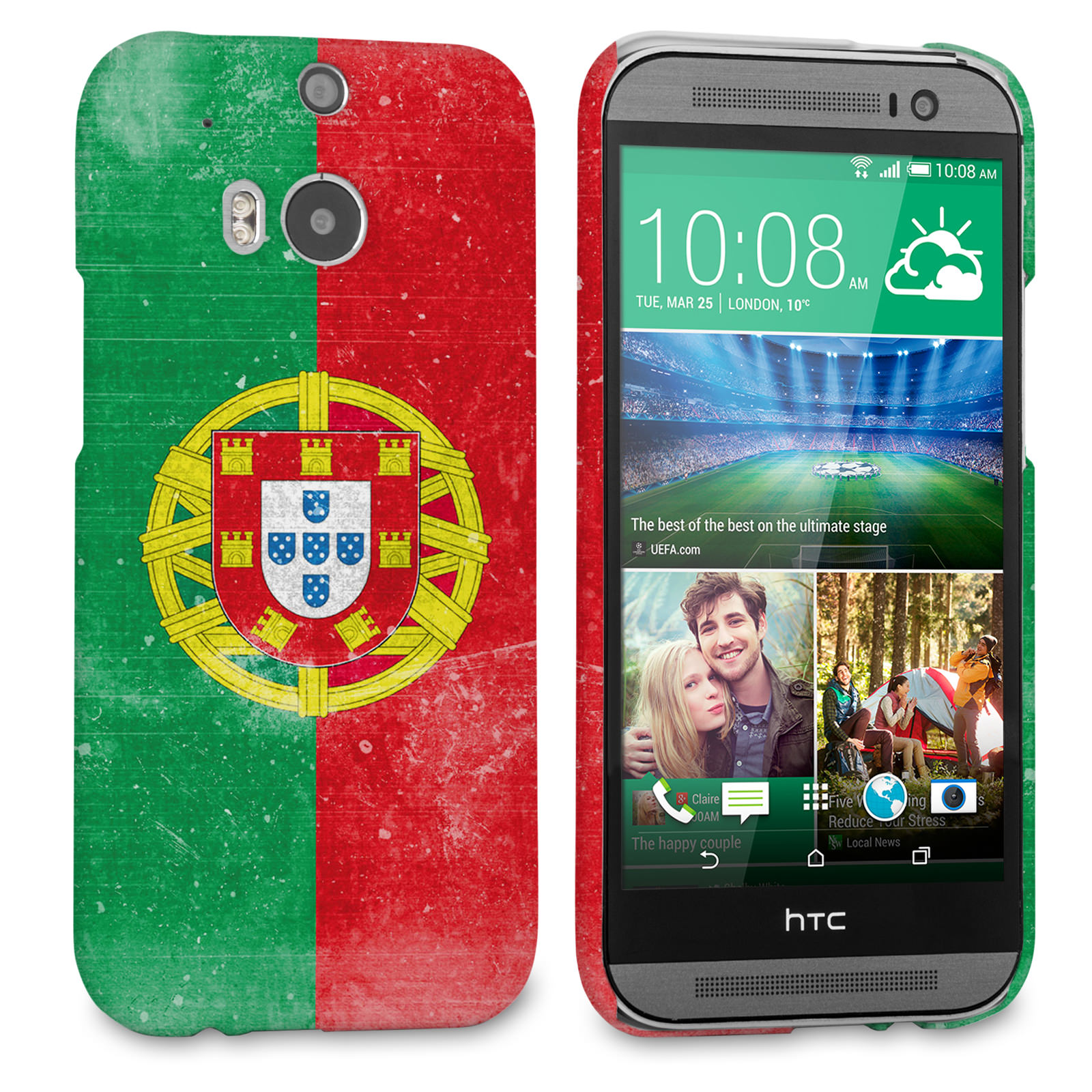 Caseflex HTC One M8 Retro Portugal Flag Case
