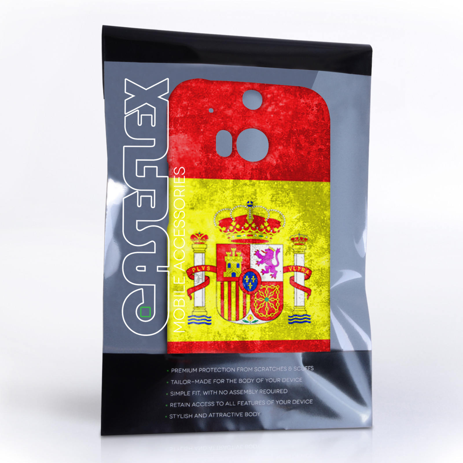 Caseflex HTC One M8 Retro Spain Flag Case